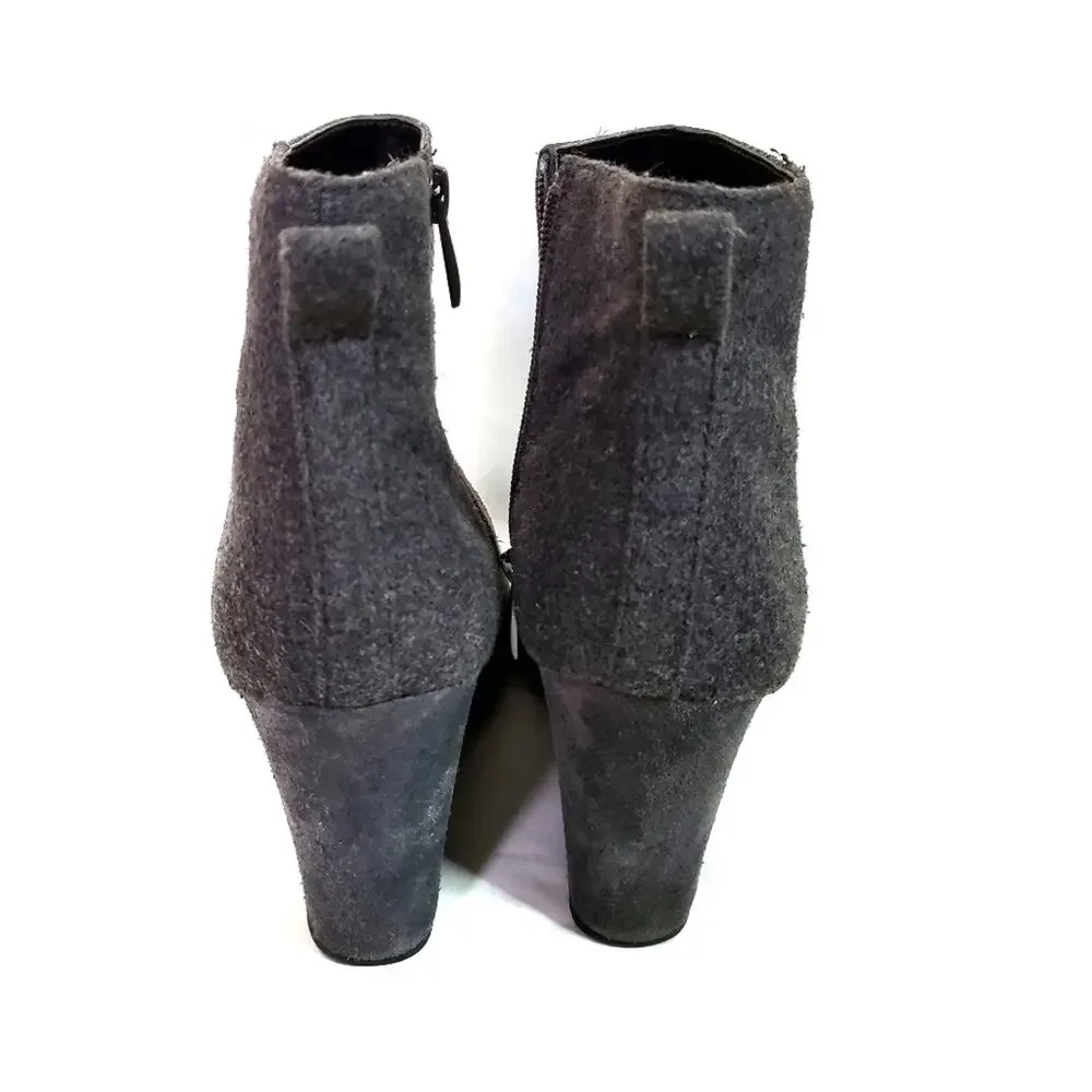 Tahari | Sutton Mixed Media Leather Suede Wedge Booties